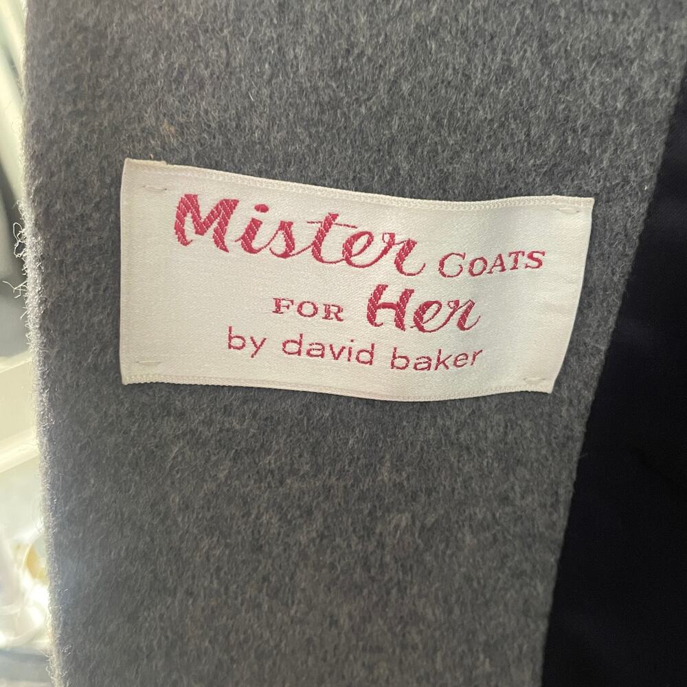Vintage David Baker Long Wool Overcoat Size S Mister Coats for Her - Picture 11 of 16